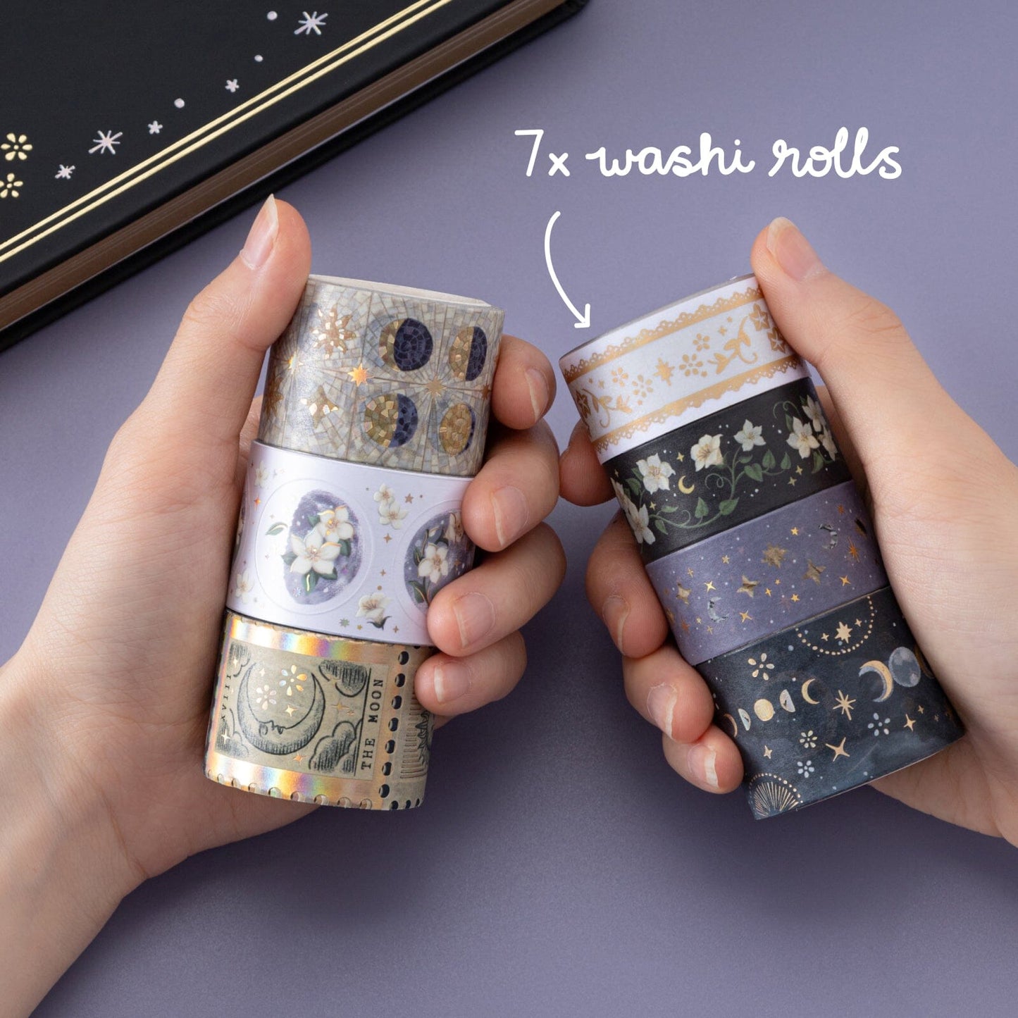 Tsuki ‘Moonflower Magic’ Washi Tape Set ☾