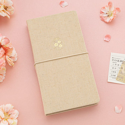 Tsuki ‘Sakura Breeze’ Kraft Paper Travel Notebook ☾