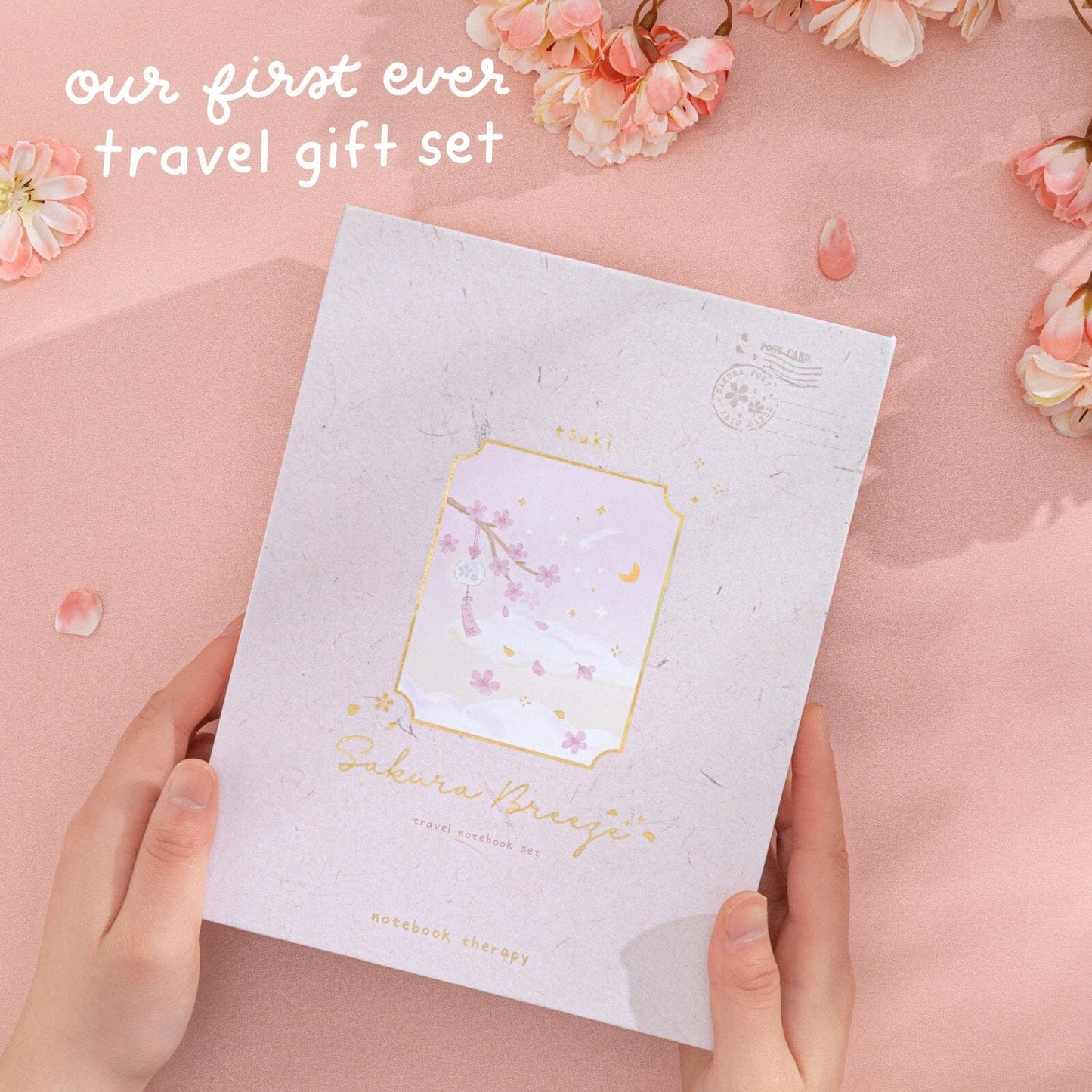 Tsuki ‘Sakura Breeze’ Travel Notebook Gift Set ☾