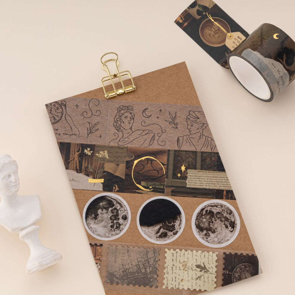 Tsuki ‘Dark Academia’ Washi Tape Set ☾