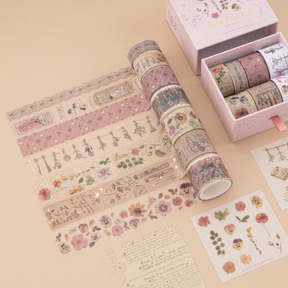 Tsuki ‘Dried Flowers’ Washi Tape Set ☾