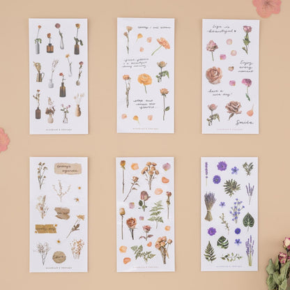 Tsuki ‘Dried Flowers’ Transparent Sticker Set ☾