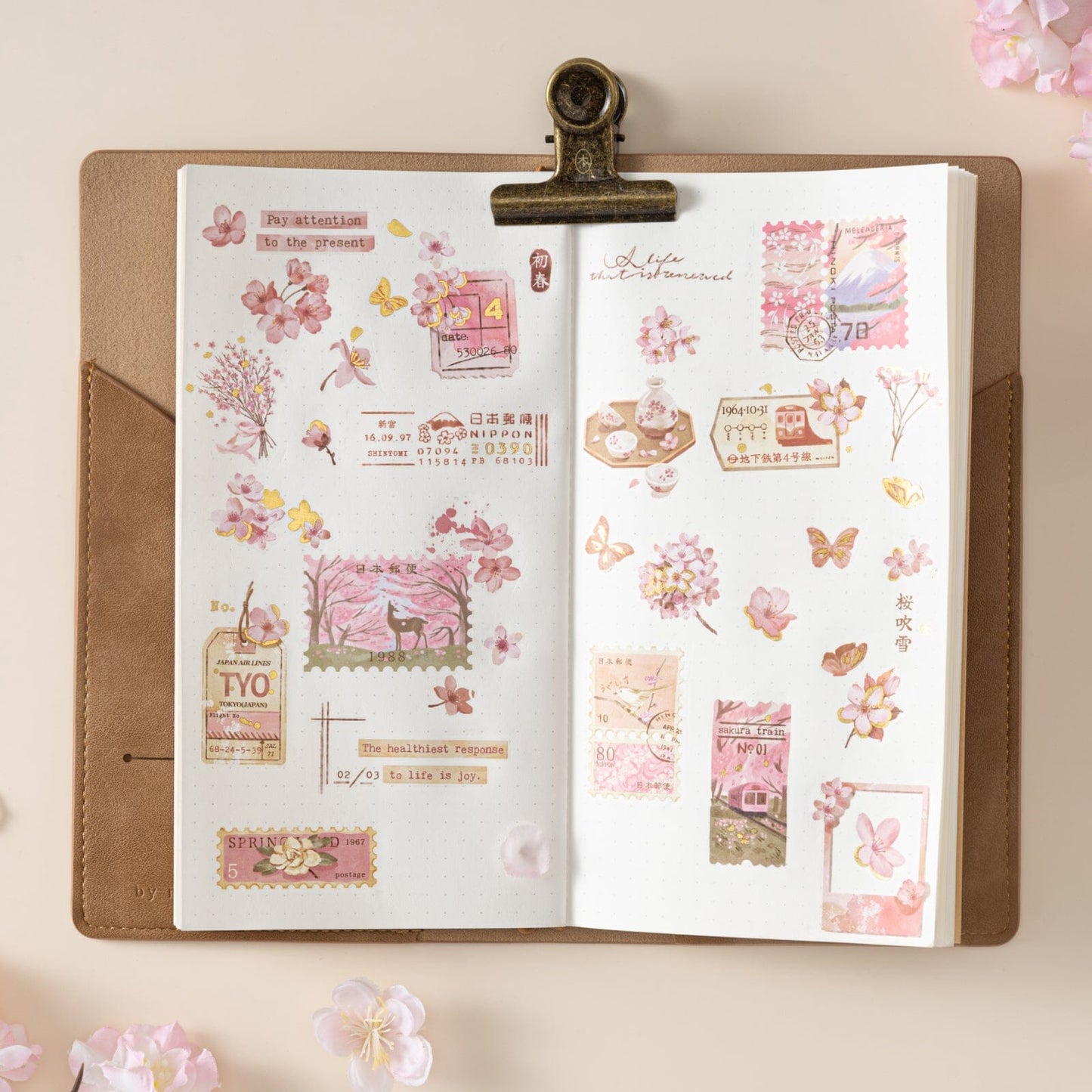 Hinoki - ‘Sakura Haze’ Print-On Sticker Set