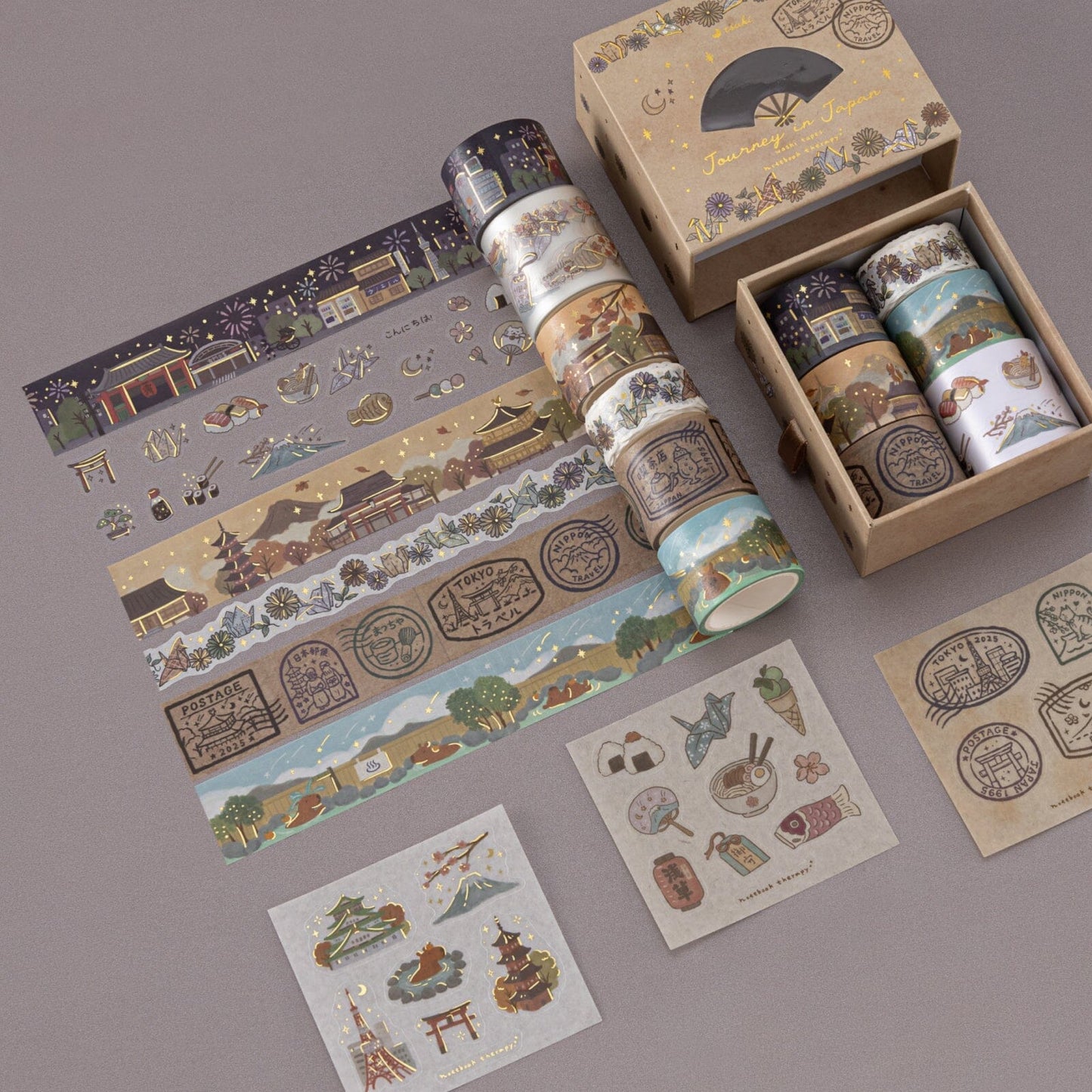 Tsuki ‘Journey in Japan’ Washi Tape Set ☾