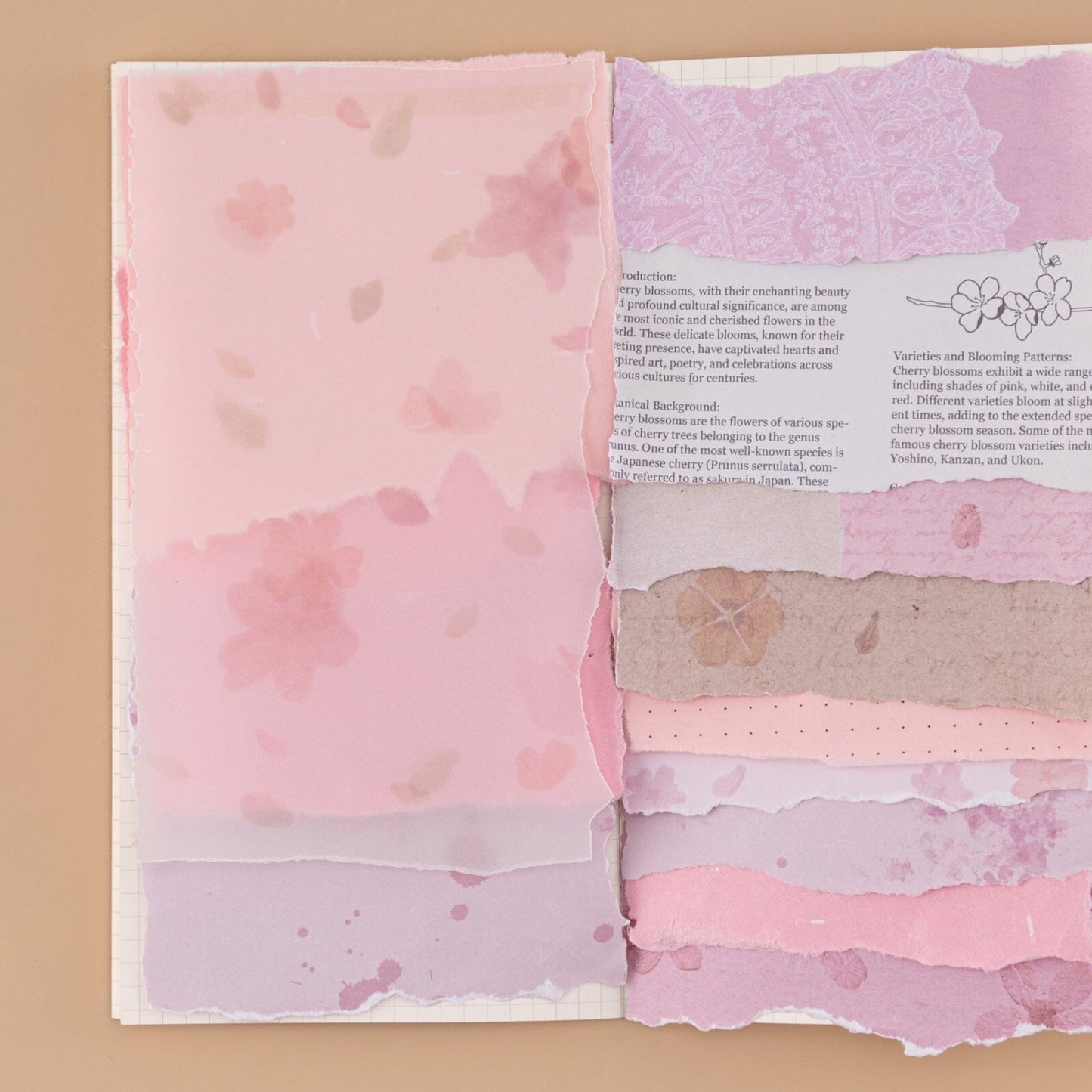 Tsuki Junk Journal Pink Spring Edition Notebook