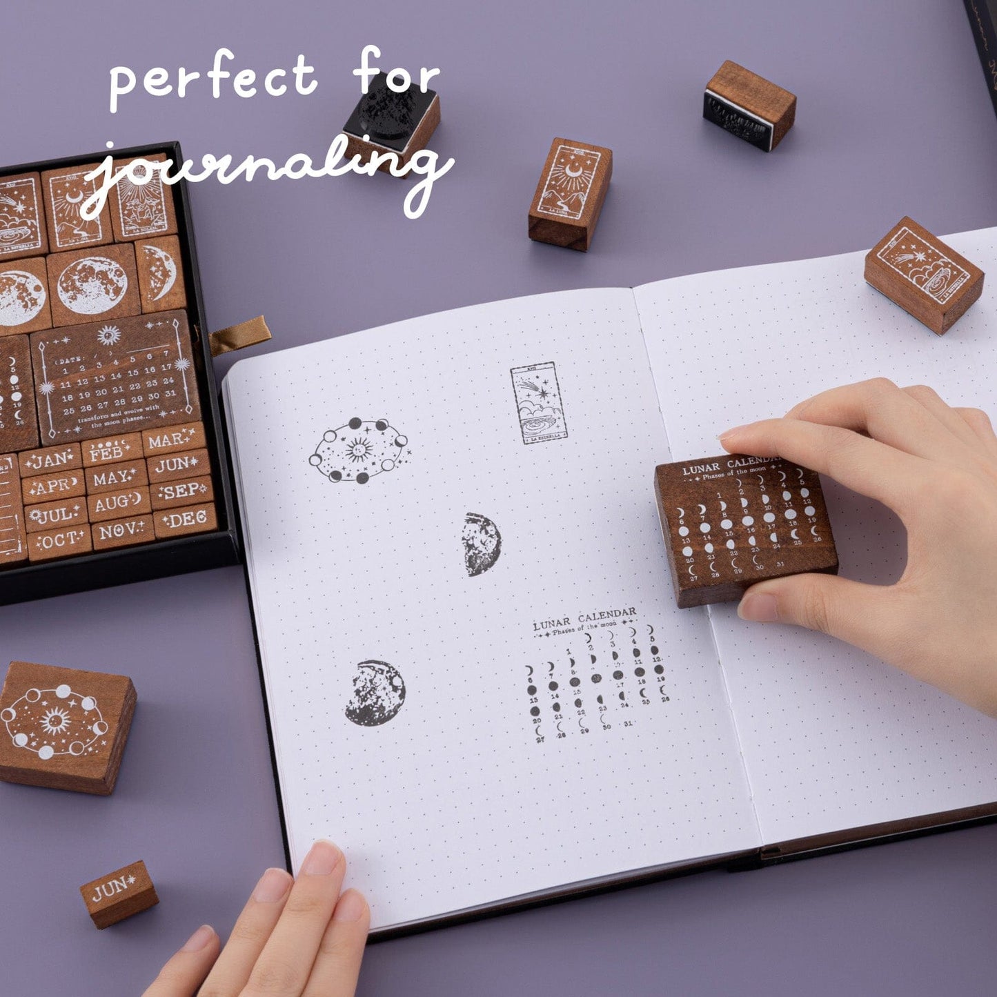 Tsuki ‘Lunar Mystery’ Bullet Journal Stamp Set ☾