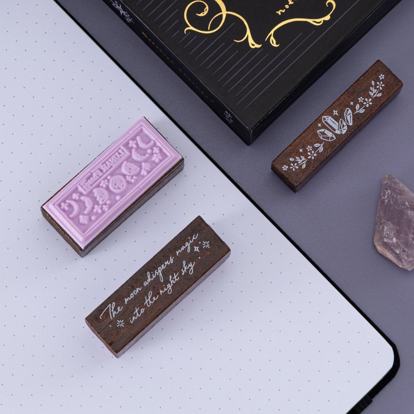 Tsuki ‘Moonflower Magic’ Bullet Journal Stamp Set ☾