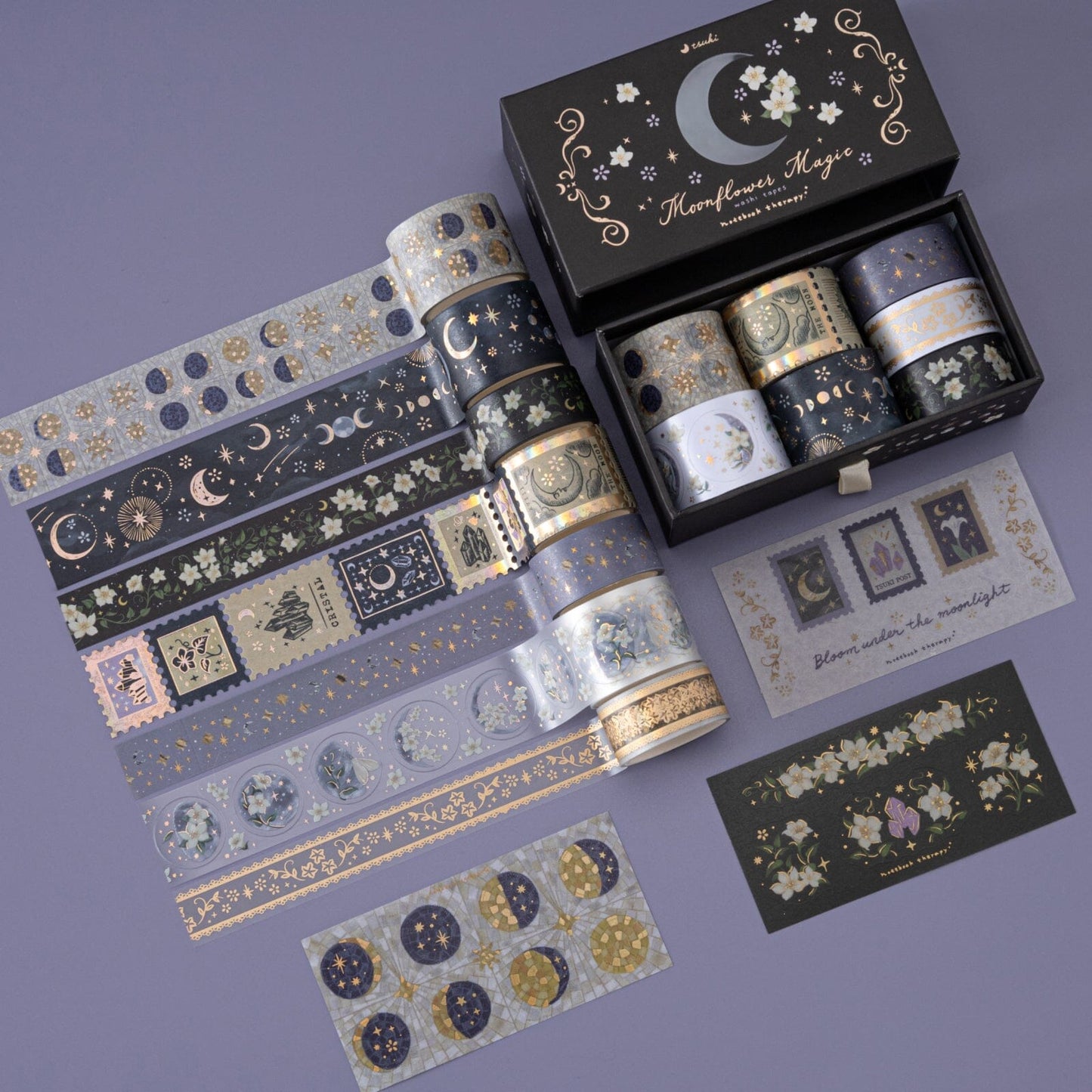 Tsuki ‘Moonflower Magic’ Washi Tape Set ☾