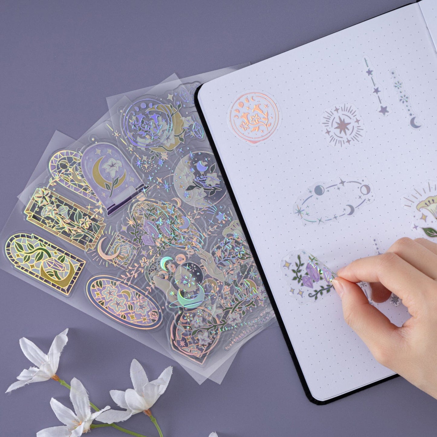 Tsuki ‘Moonflower Magic’ 3D Sticker Set ☾