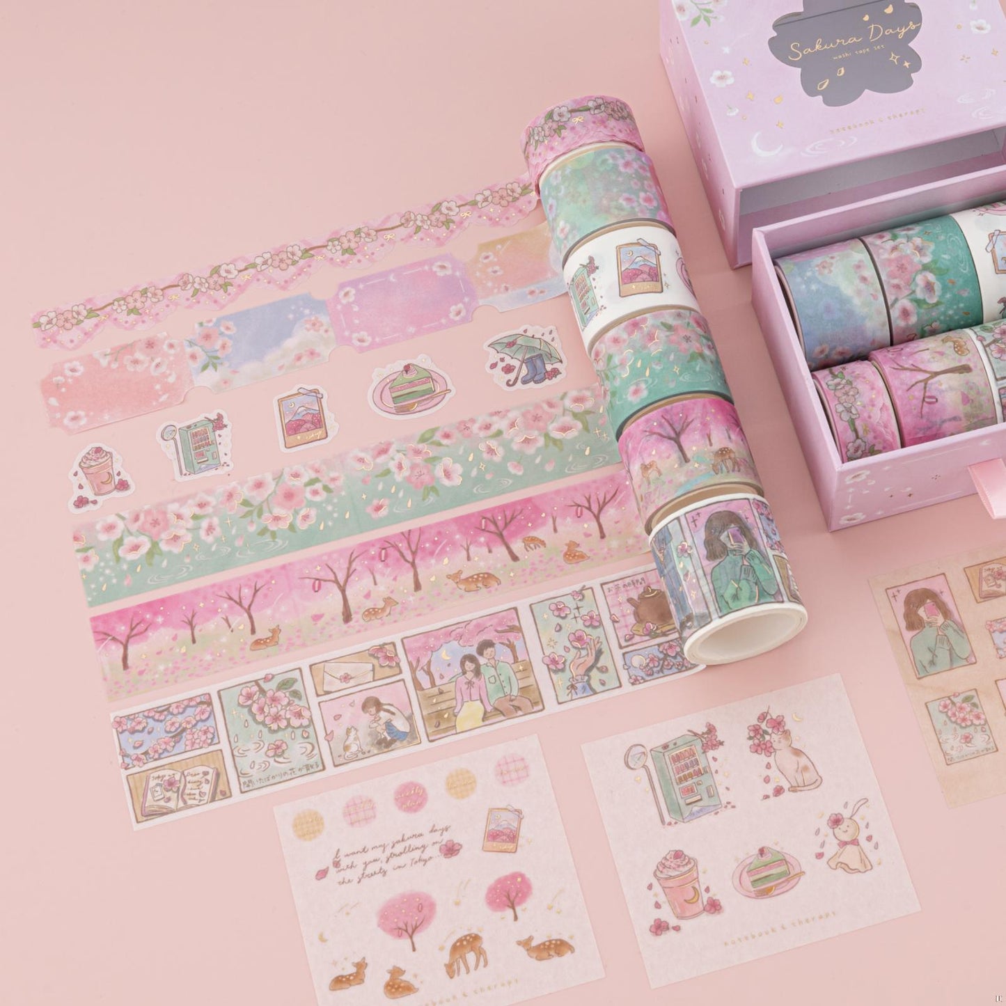 Tsuki ‘Sakura Days’ Washi Tape Set ☾