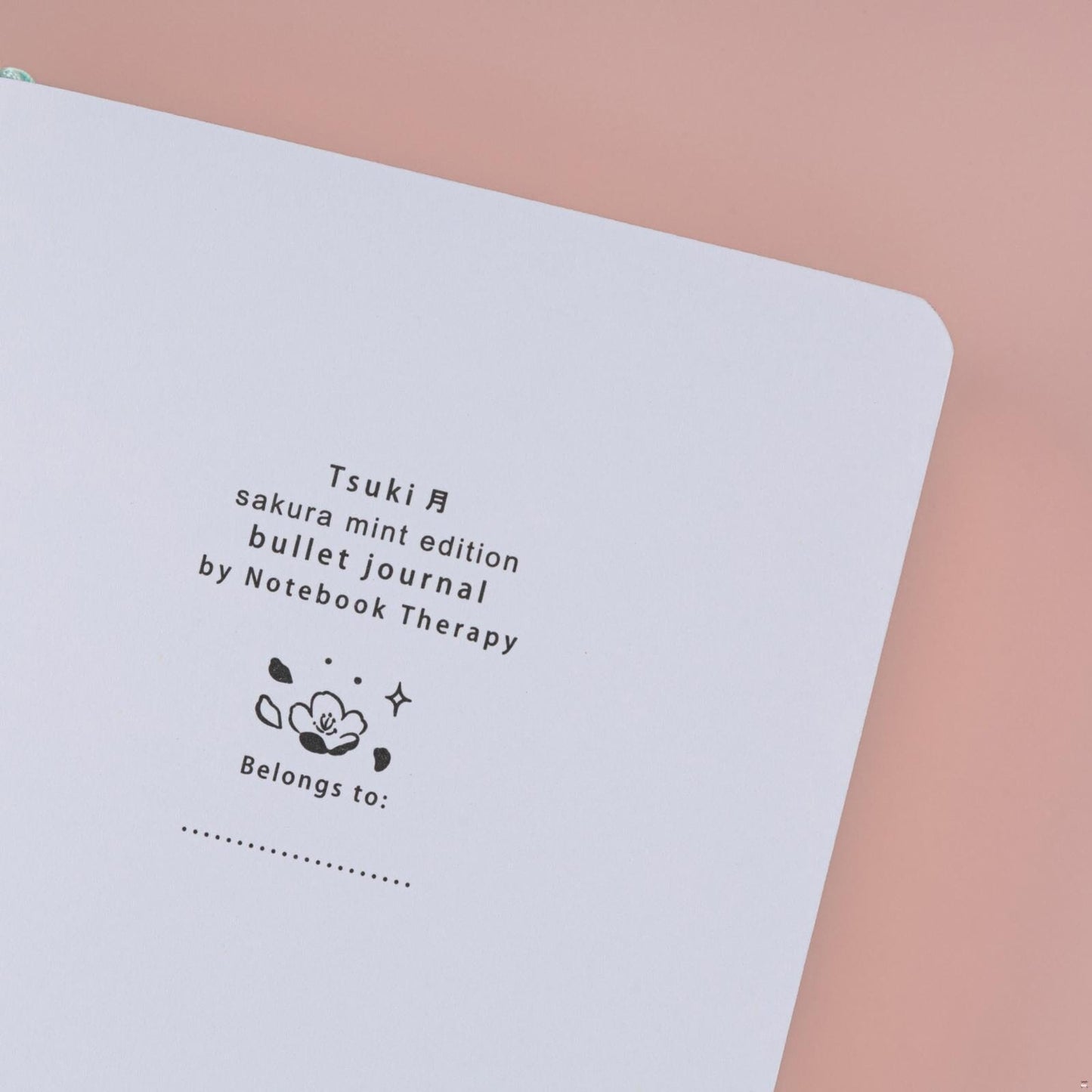 Tsuki ‘Sakura Mint’ A6 Travel Notebook ☾