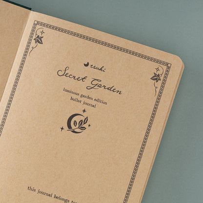 Tsuki ‘Luminous Garden’ Limited Edition Kraft Paper Bullet Journal in A5 ☾