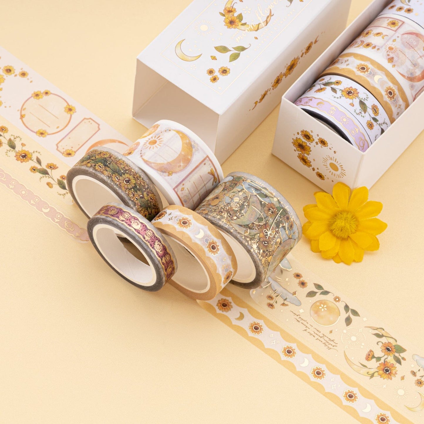 Tsuki ‘Summer Moonflower’ Washi Tape Set ☾