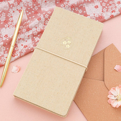 Tsuki ‘Sakura Breeze’ Kraft Paper Travel Notebook ☾