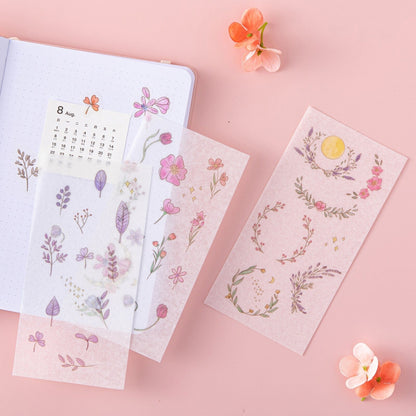 Tsuki ‘Watercolour Garden’ Stickers - Set Of 10