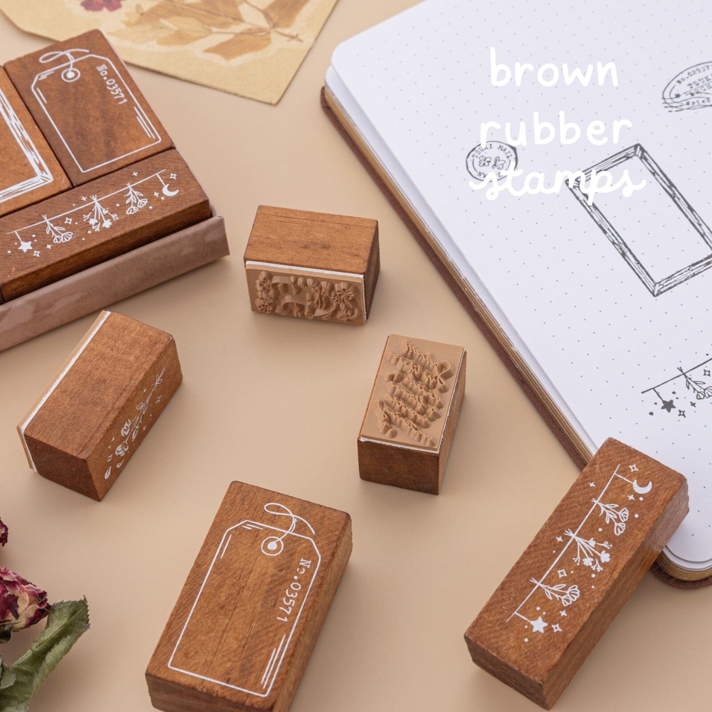 Tsuki ‘Dried Flowers’ Bullet Journal Stamp Set ☾