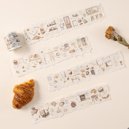 Hinoki - ‘Into the Cafe' PET Decorative Tape Set