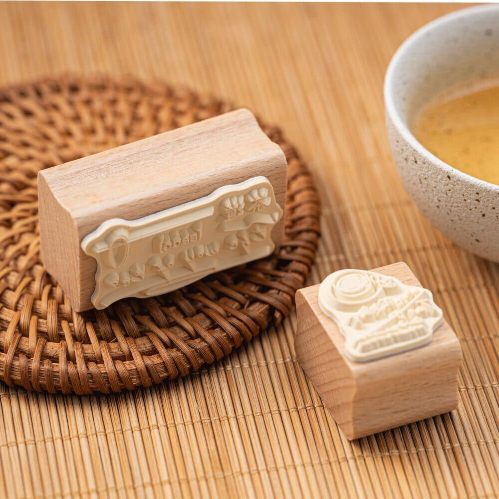Hinoki - ‘Into the Tea Room' Wooden Stamps