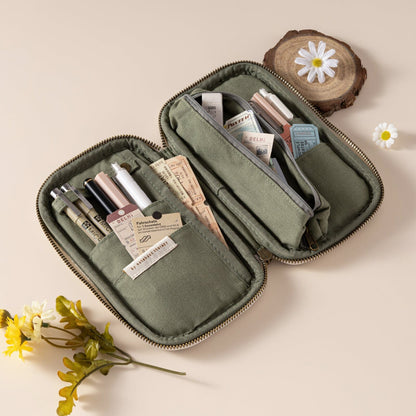 Hinoki - Forest Green Corduroy Pencil Case