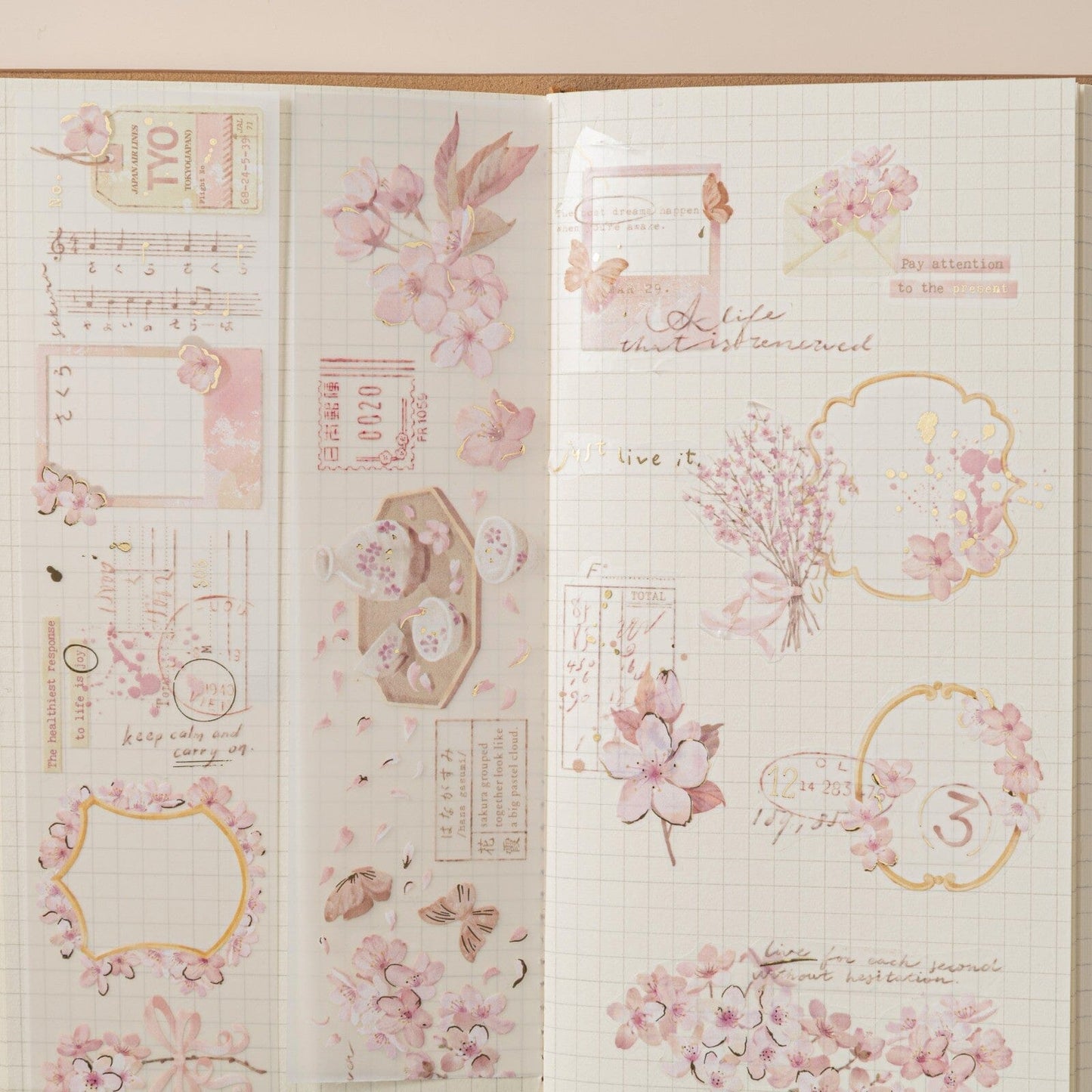 Hinoki - ‘Into the Blossom’ Decorative PET Tape Set