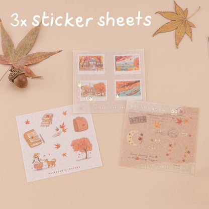 Tsuki ‘Maple Journey’ Washi Tape Set ☾