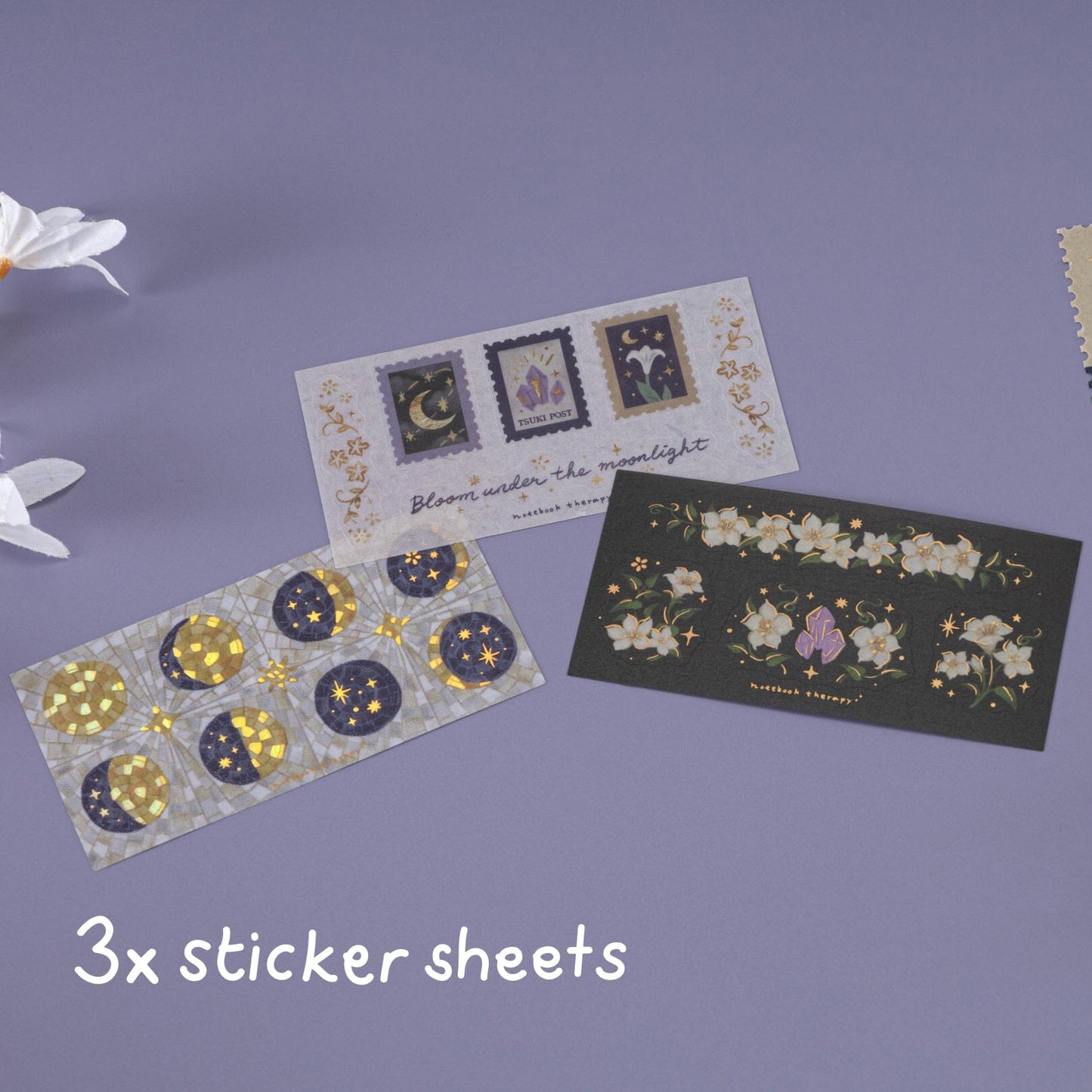 Tsuki ‘Moonflower Magic’ Washi Tape Set ☾