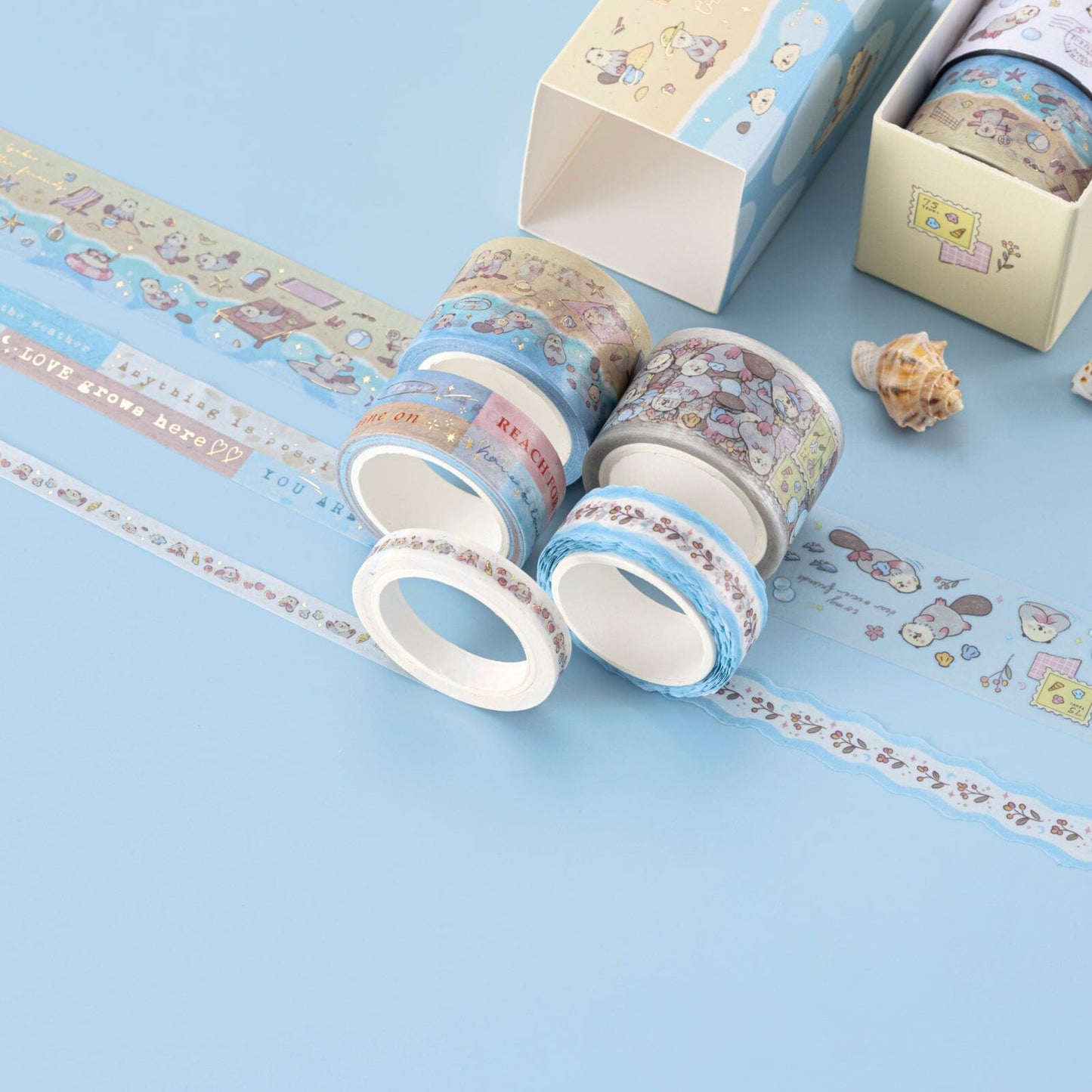 Tsuki ‘Otter Friends’ Washi Tape Set ☾