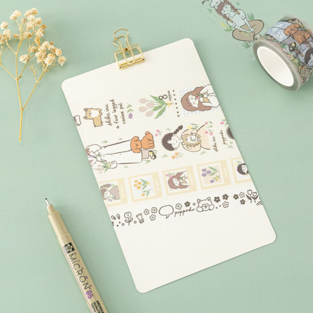 Tsuki ‘Happy Day’ Washi Tape Set by Notebook Therapy x Peppoko ☾