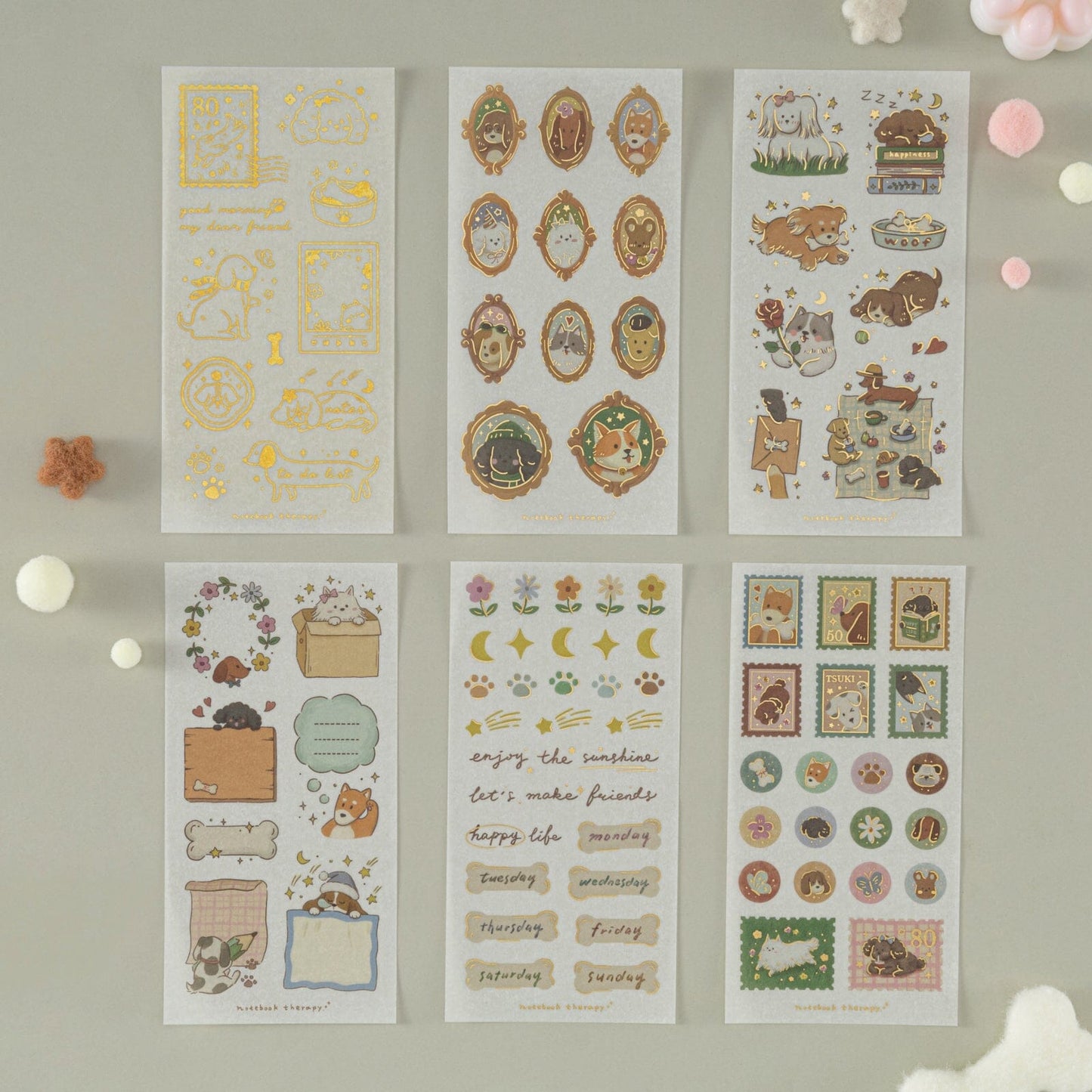 Tsuki ‘Puppy Life’ Sticker Set ☾