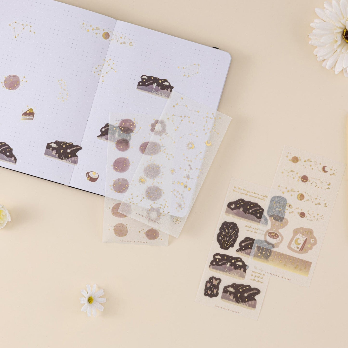 Tsuki ‘Galaxy + Stars’ Sticker Set ☾