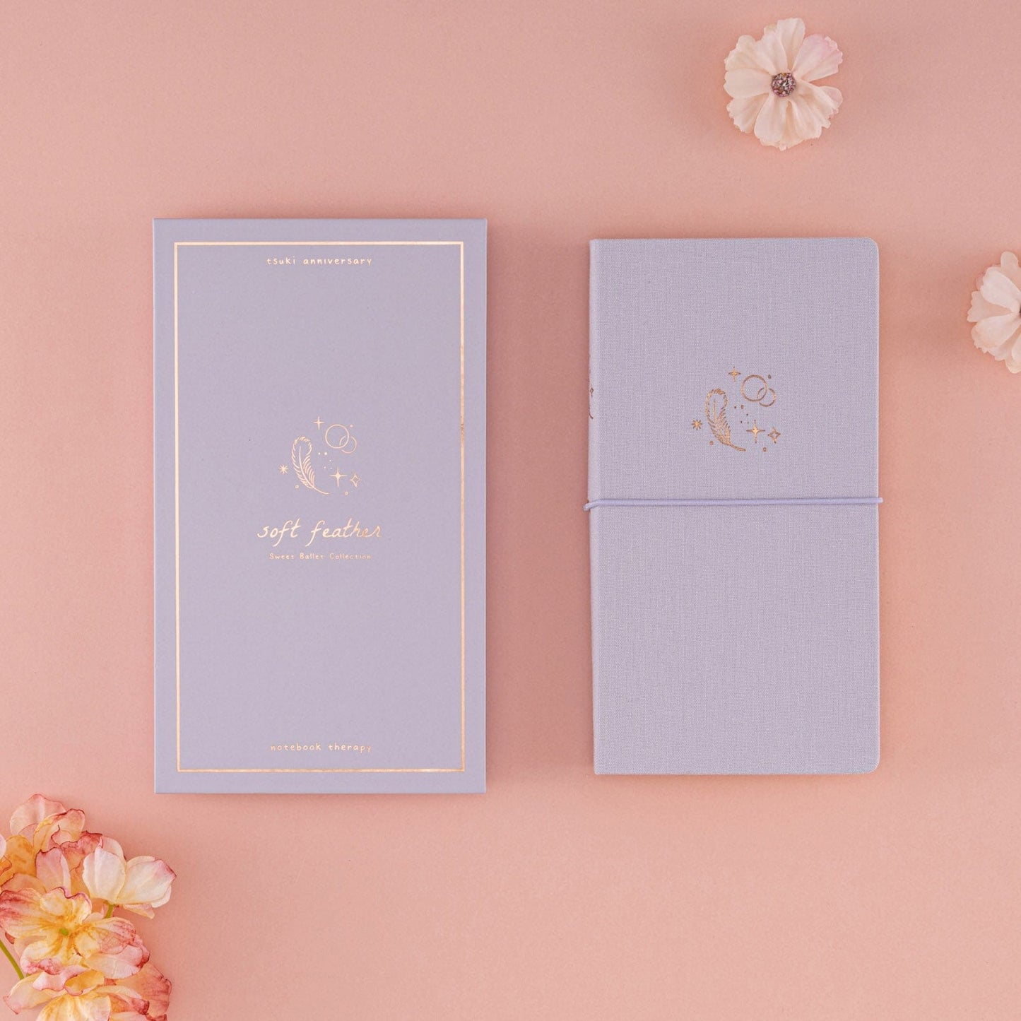 Tsuki ‘Soft Feather’ Luxury Travel Notebook ☾