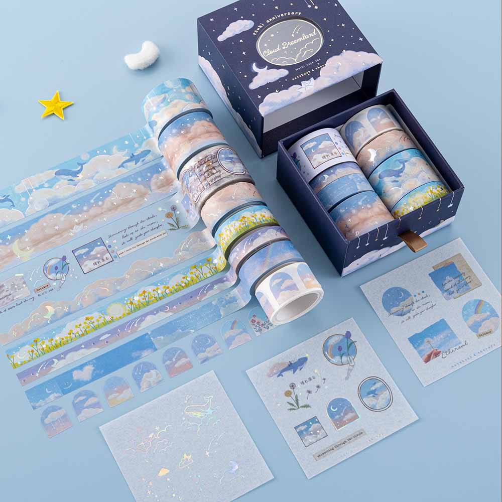 Tsuki ‘Cloud Dreamland’ Holographic Washi Tape Set ☾