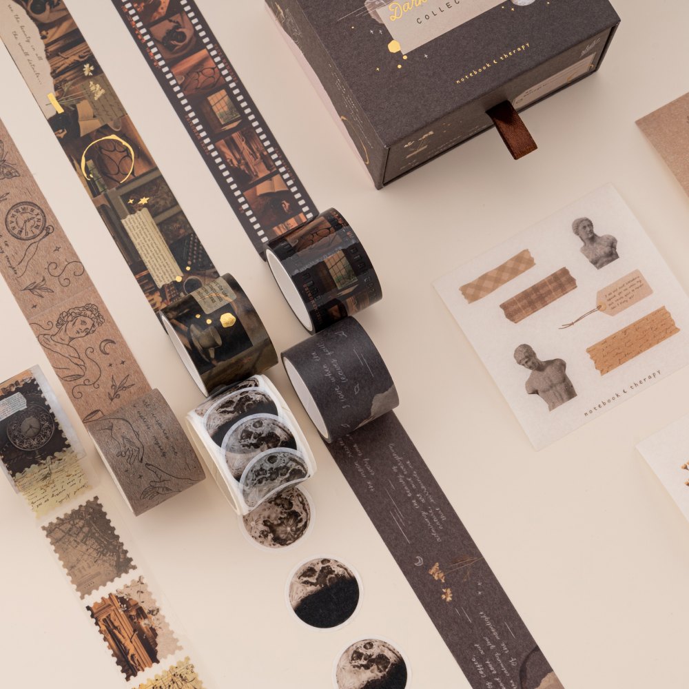 Tsuki ‘Dark Academia’ Washi Tape Set ☾