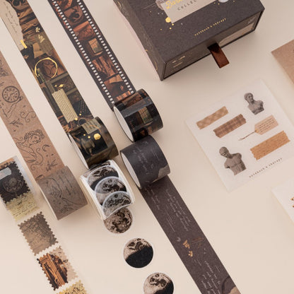 Tsuki ‘Dark Academia’ Washi Tape Set ☾