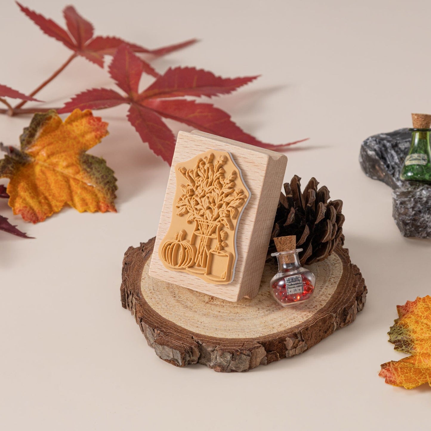 Hinoki - ‘Into the Enchantment’ Engraved Wooden Stamp Set