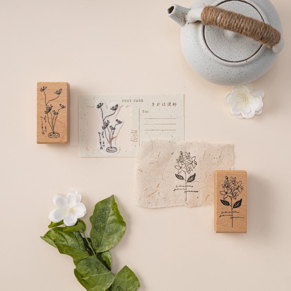 Hinoki - ‘Into the Tea Room' Wooden Stamps