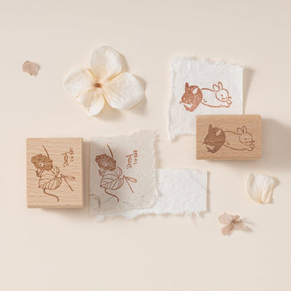 Hinoki - ‘Into the Summer’ Engraved Wooden Stamp Set