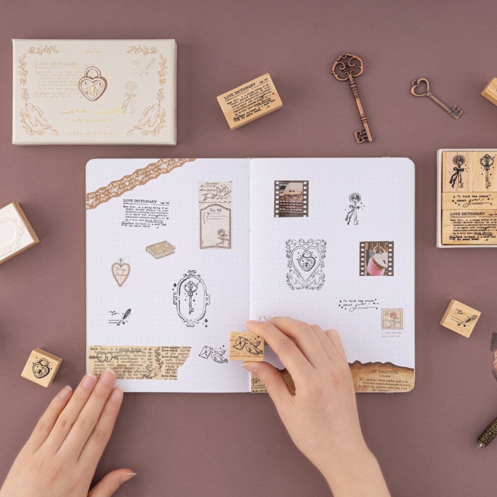 Tsuki ‘Love Lock’ Bullet Journal Stamp Set ☾