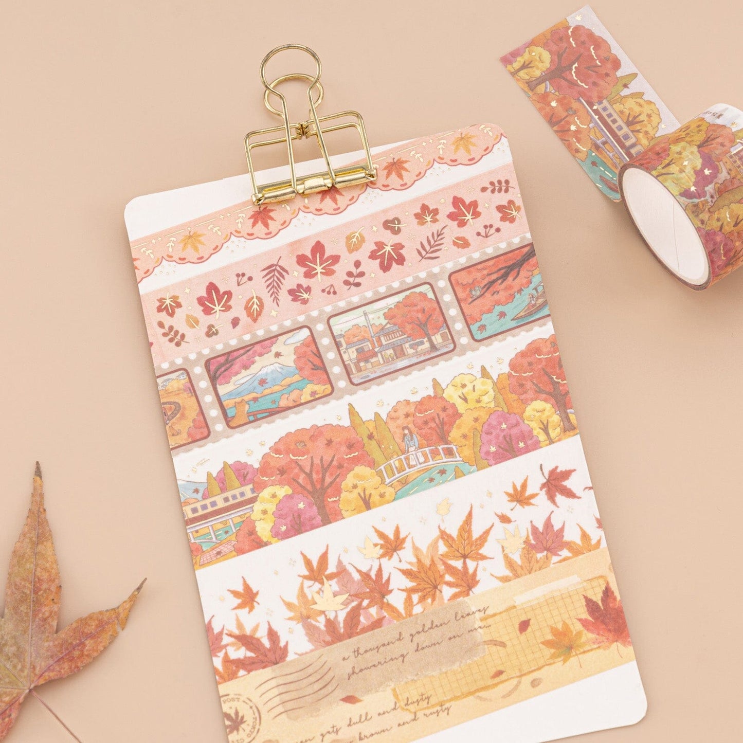 Tsuki ‘Maple Journey’ Washi Tape Set ☾