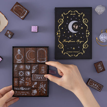 Tsuki ‘Moonflower Magic’ Bullet Journal Stamp Set ☾