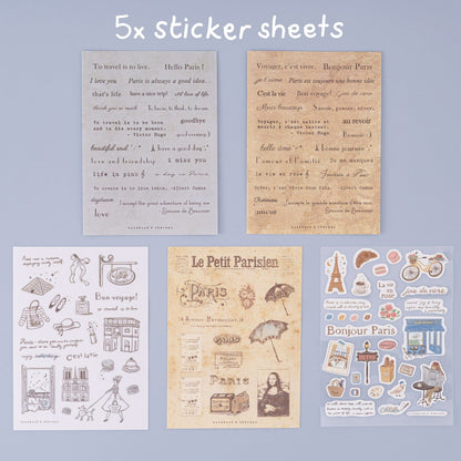 Tsuki ‘Journée à Paris’ Scrapbook Sticker Set ☾