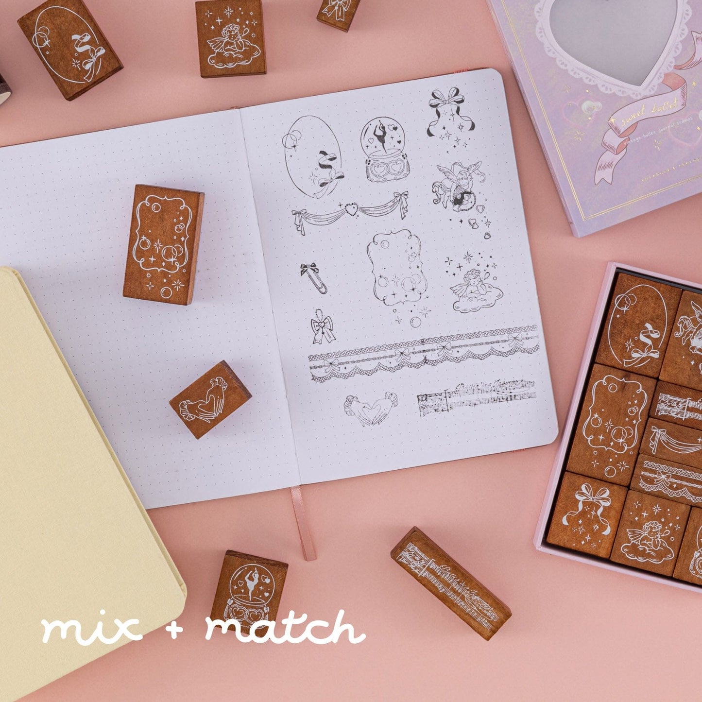 Tsuki ‘Sweet Ballet’ Bullet Journal Stamp Set ☾