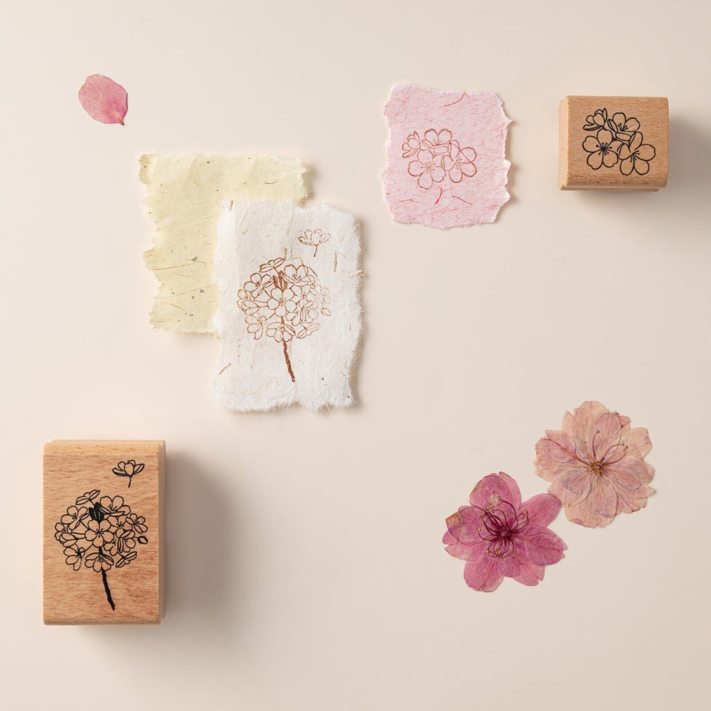 Hinoki - ‘Into the Blossom’ Wooden Stamps Set