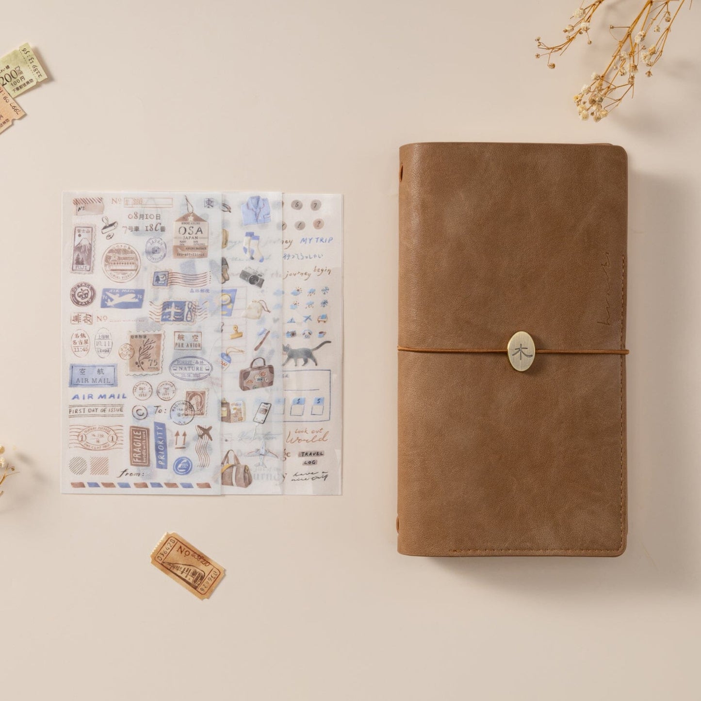 Hinoki - ‘Travel Essentials’ Print-On Sticker Set