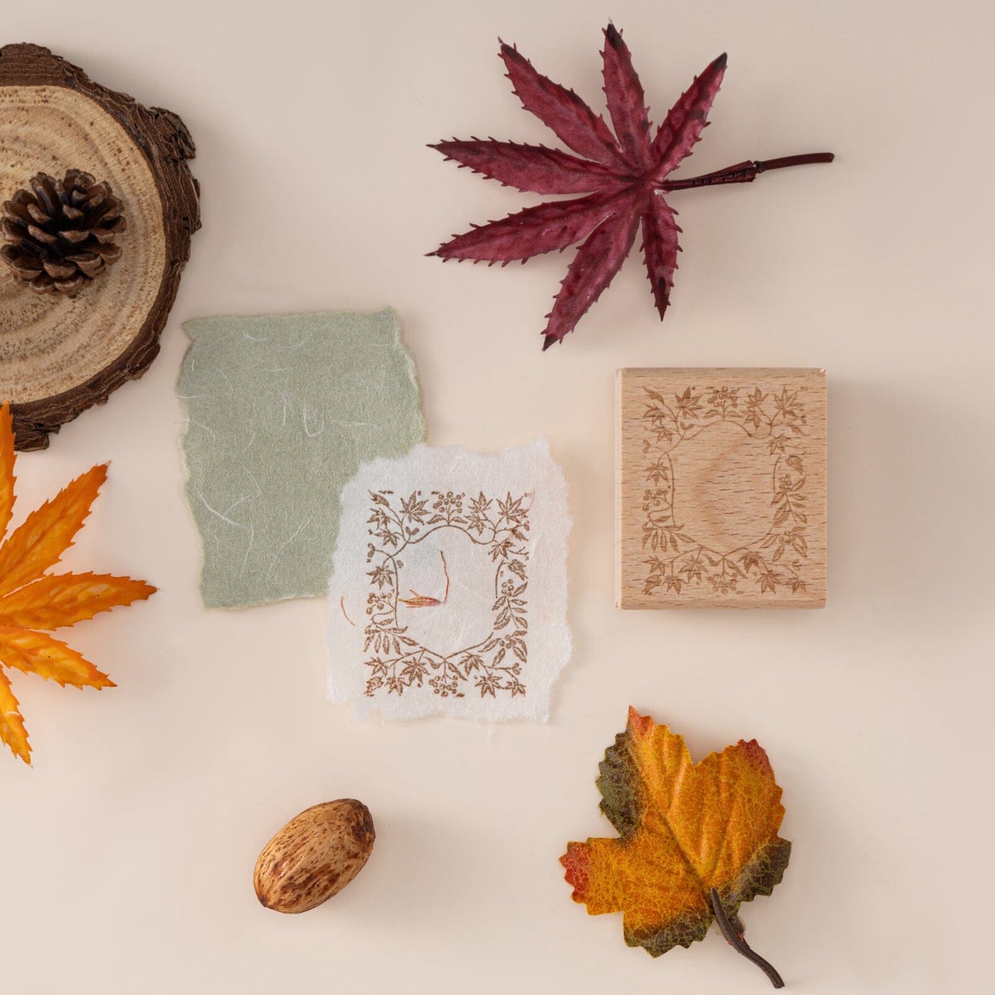 Hinoki - ‘Into the Enchantment’ Engraved Wooden Stamp Set