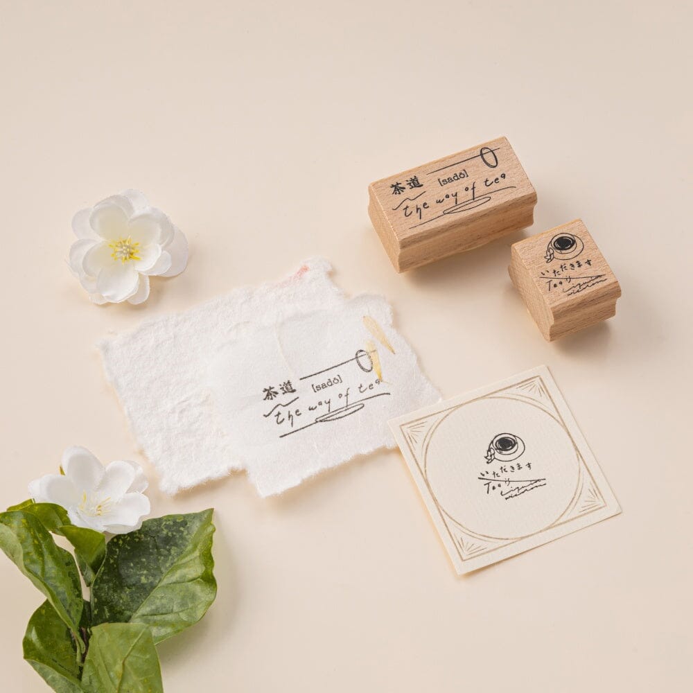 Hinoki - ‘Into the Tea Room' Wooden Stamps