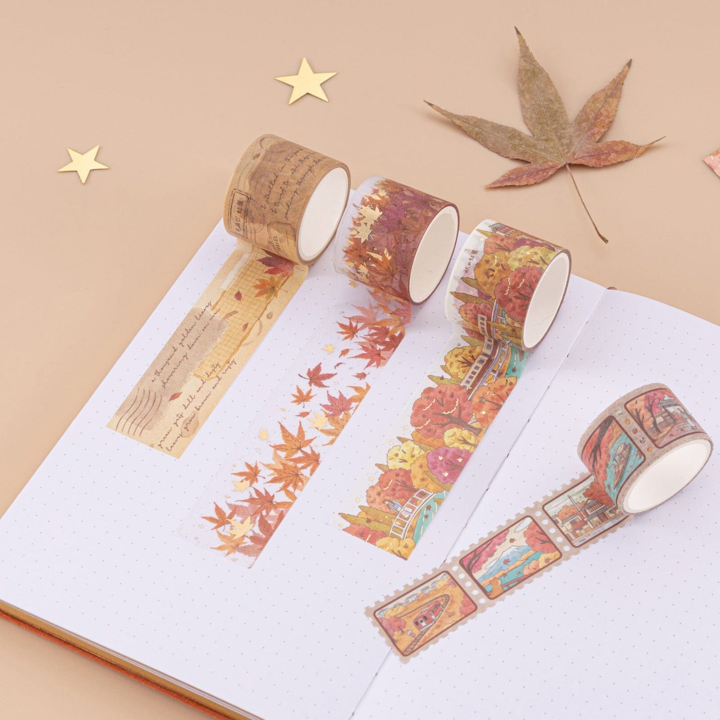 Tsuki ‘Maple Journey’ Washi Tape Set ☾