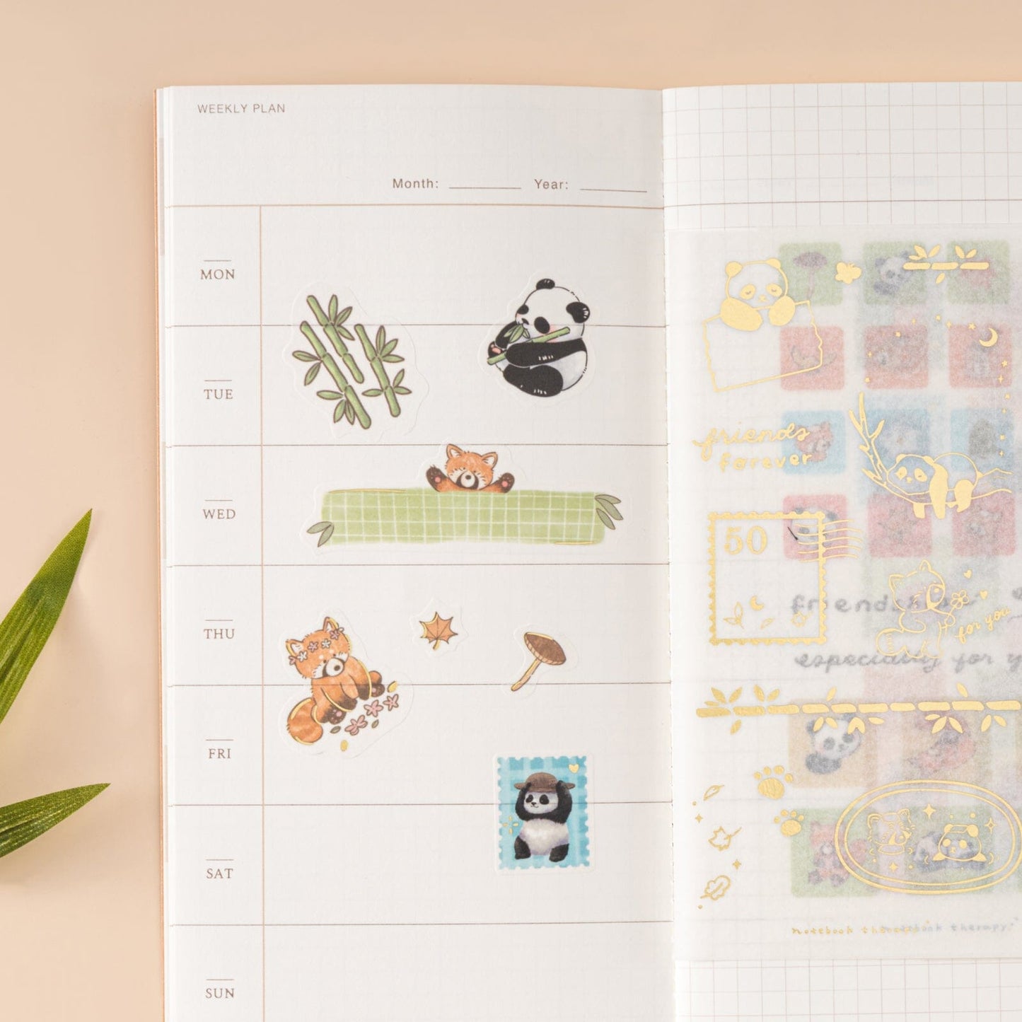 Tsuki ‘Panda Friends’ Sticker Set ☾