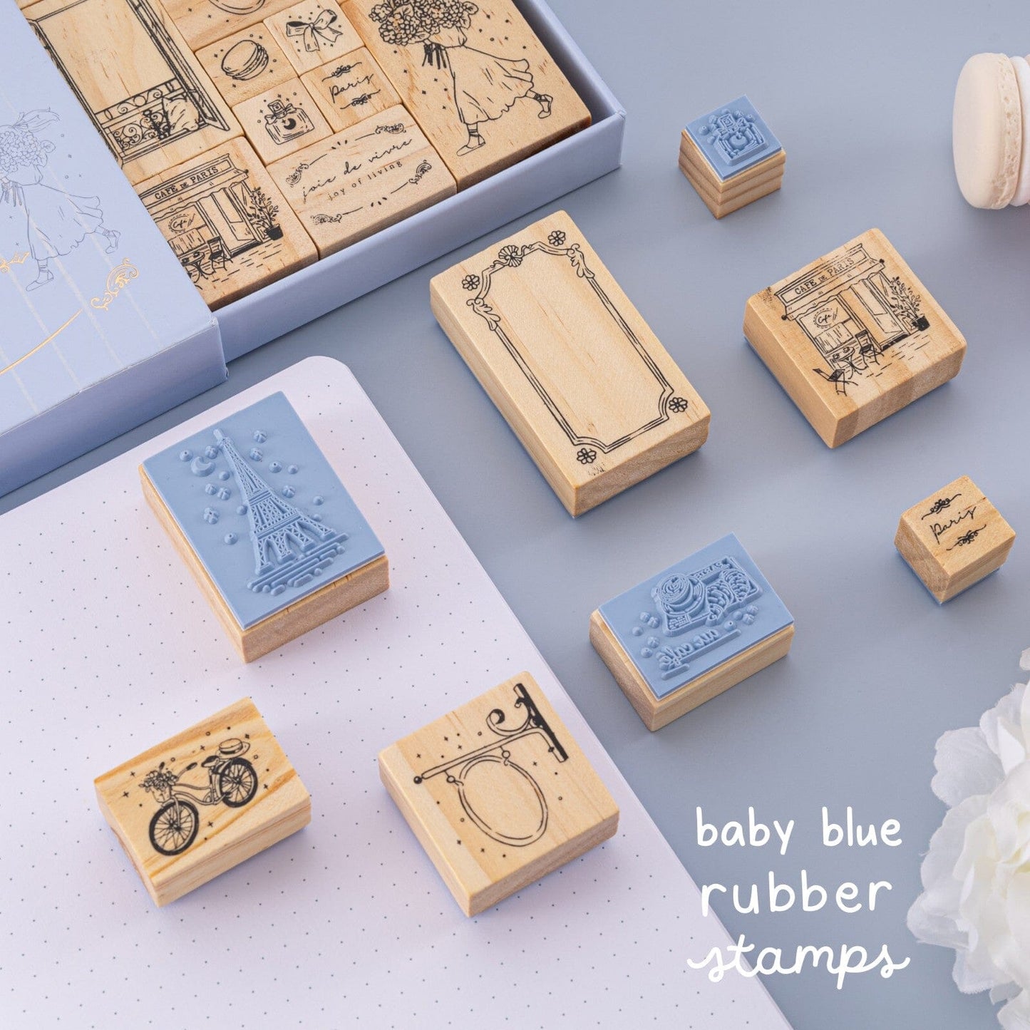 Tsuki ‘Journée à Paris’ Bullet Journal Stamp Set ☾