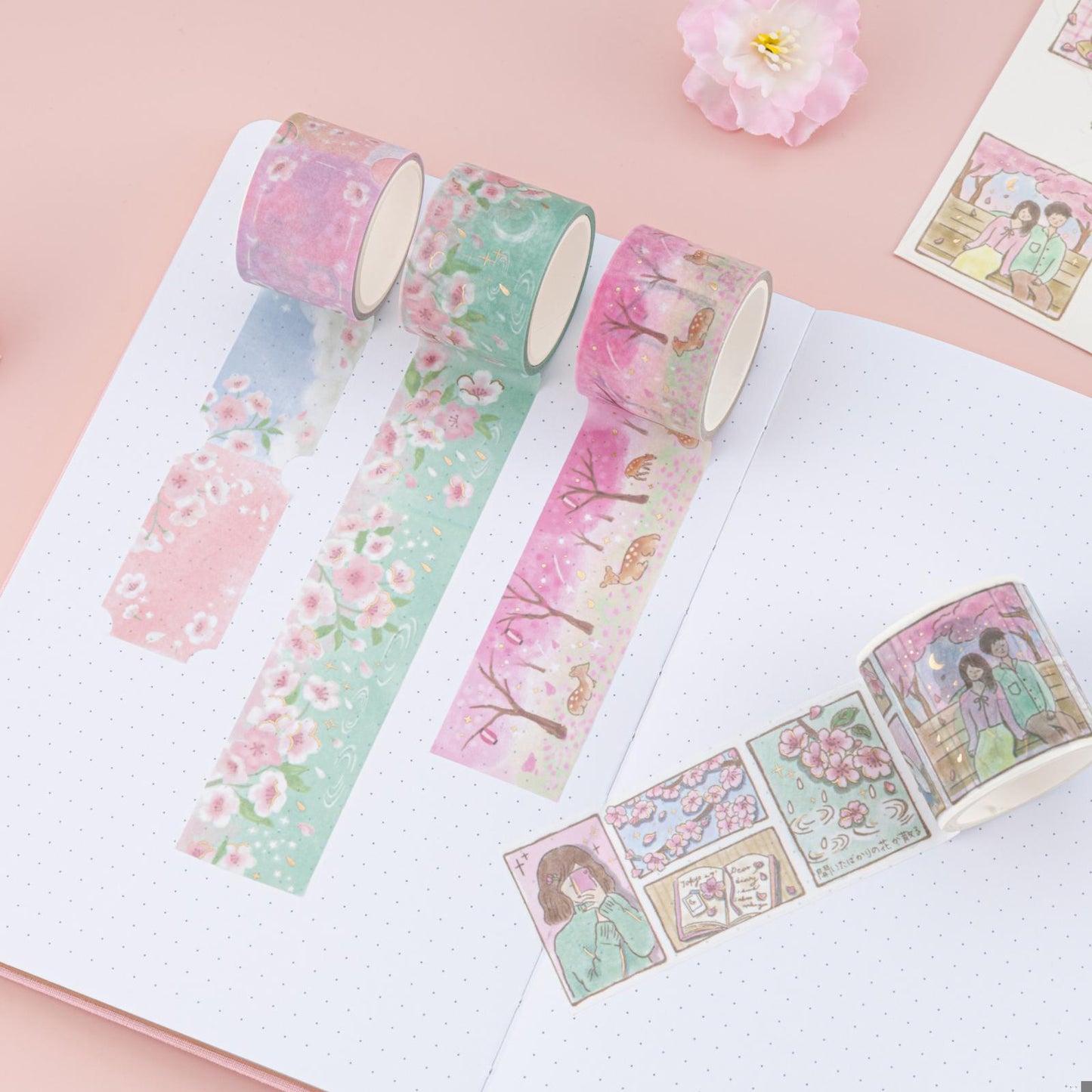 Tsuki ‘Sakura Days’ Washi Tape Set ☾
